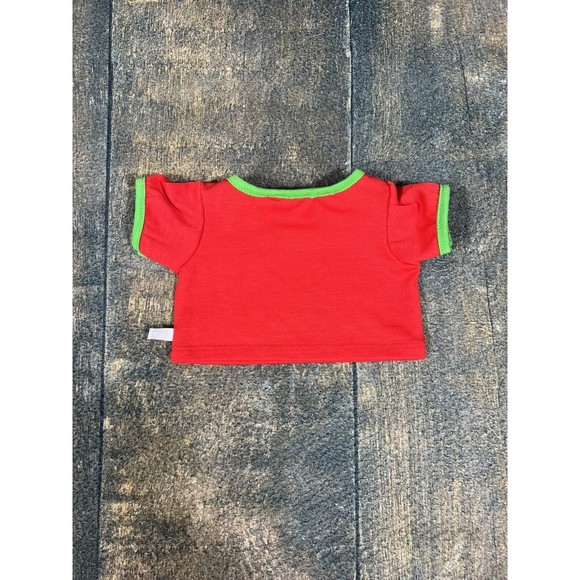 Build A Bear Workshop Stuffed Animal T Shirt! Happy Holidays Pikachu Pokémon Red - Picture 8 of 8